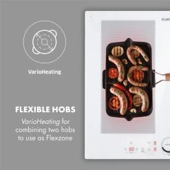 Delicatessa 60 Induktionskochfeld 4 Zonen 7000W Timer Weiß -Klarstein 10033027 yy 0003 logo Klarstein Delicatessa 60 Induktionskochfeld weiss