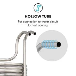 Chiller 12 Eintauchkühler Ø21,5 Cm 18 Schleifen 304 Edelstahl -Klarstein 10033082 yy 0004 logo Klarstein Chiller 12 Eintauchkuehler 18 Schleifen