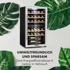 Vinamour 29 Duo Weinkühlschrank 2 Zonen 80L/29 Flaschen 5-22°C Touch -Klarstein 10033083 de 0006 logo