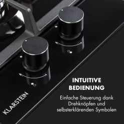 Ignito Domino Gaskochfeld 2-flammig Sabaf-Brenner Glaskeramik Schwarz 14 Ignito Domino Gaskochfeld 2-flammig Sabaf-Brenner Glaskeramik Schwarz -Klarstein 10033131 de 0004 logo