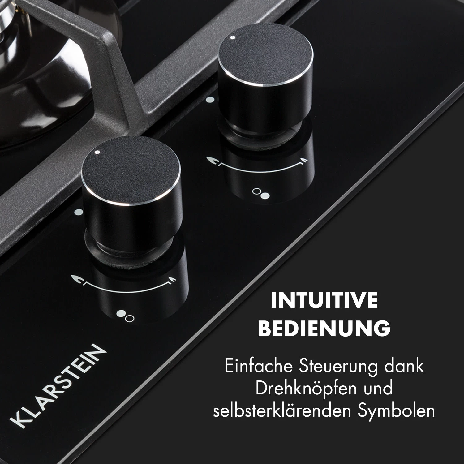 Ignito Domino Gaskochfeld 2-flammig Sabaf-Brenner Glaskeramik Schwarz 6 Ignito Domino Gaskochfeld 2-flammig Sabaf-Brenner Glaskeramik Schwarz – Bild 4