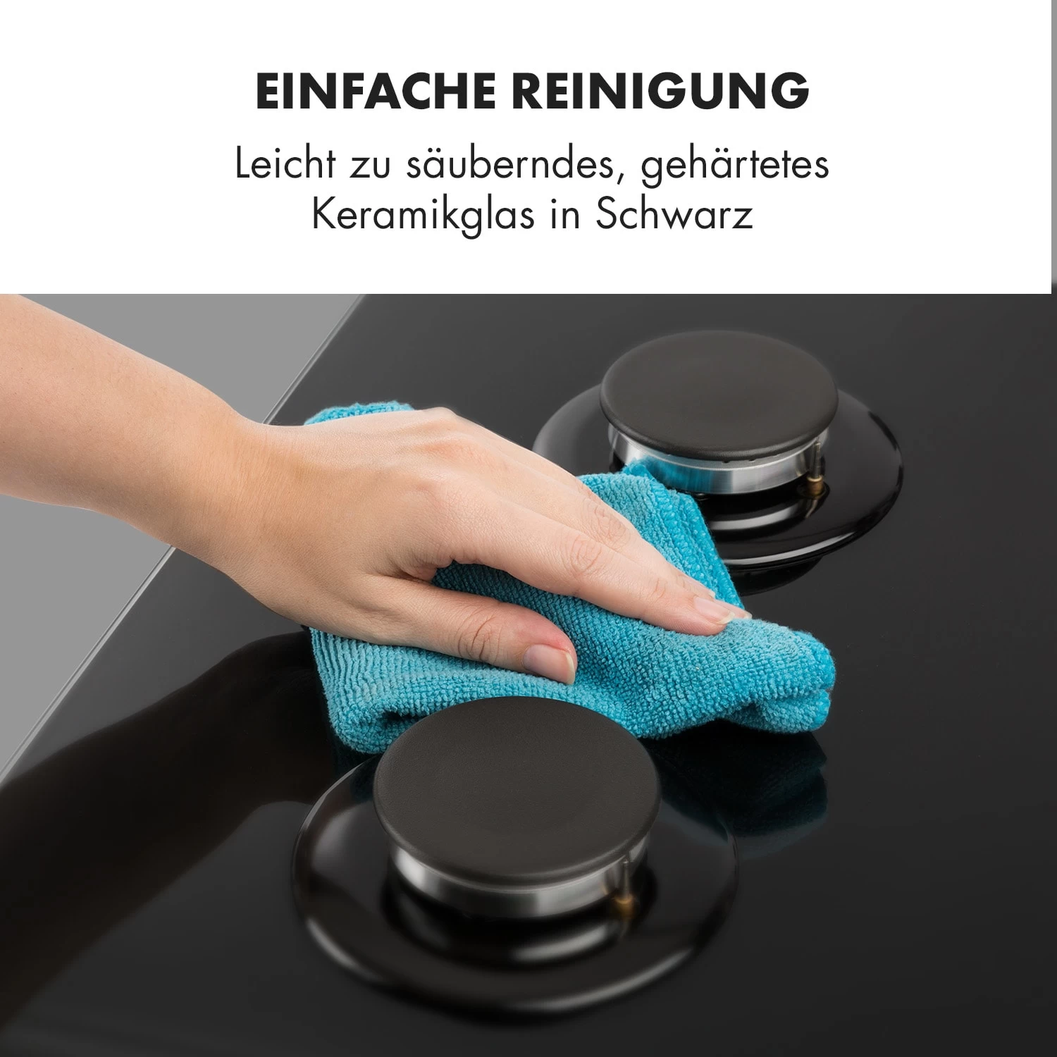 Ignito 5 Zonen Gaskochfeld 5-flammig Sabaf-Brenner Glaskeramik Schwarz 10 Ignito 5 Zonen Gaskochfeld 5-flammig Sabaf-Brenner Glaskeramik Schwarz – Bild 8