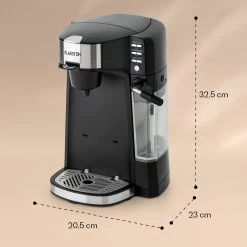 Baristomat 2-in-1-Heißgetränkeautomat Kaffee Tee Milchschaum 17 Baristomat 2-in-1-Heißgetränkeautomat Kaffee Tee Milchschaum -Klarstein 10033138 yy 0008 dimensions