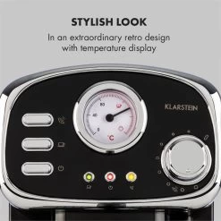 Espressionata Gusto Espressomaschine 1100W 15 Bar Druck Schwarz -Klarstein 10033209 yy 0003 logo Klarstein Espressionata Gusto Espressomaschine