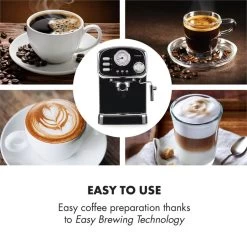 Espressionata Gusto Espressomaschine 1100W 15 Bar Druck Schwarz -Klarstein 10033209 yy 0004 logo Klarstein Espressionata Gusto Espressomaschine