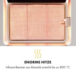 Crossfire Vertikaler Gasgrill 800°C Infrarot-Brenner 12.000 BTU Silber -Klarstein 10033288 de 0005 logo