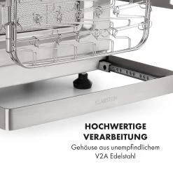 Crossfire Vertikaler Gasgrill 800°C Infrarot-Brenner 12.000 BTU Silber -Klarstein 10033288 de 0009 logo