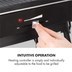 Porterhouse Elektrogrill 2200W Antihaft-Grillfläche Schwarz -Klarstein 10033322 yy 0007 logo Klarstein Porterhouse Elektrogrill 2200W schwarz