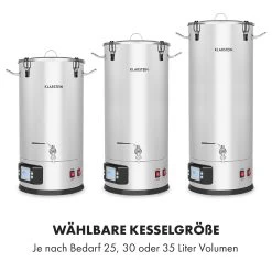 Maischfest Maischekessel 5 Teile 1500/3000W 30l LCD Edelstahl 13 Maischfest Maischekessel 5 Teile 1500/3000W 30l LCD Edelstahl -Klarstein 10033340 de 0003 logo