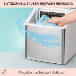 Clearcube Eiswürfelmaschine Klareis 13kg/24h Edelstahl Schwarz -Klarstein 10033350 de 0005 usp
