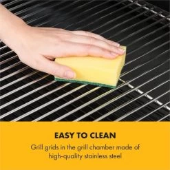 Beef Brisket Smoker Grill Holzkohlegrill/Smoker Edelstahl-Grill Mobil -Klarstein 10033460 yy 0007 logo Klarstein Beef Brisket Smoker Grill schwarz