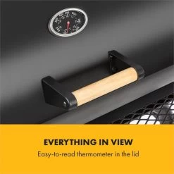 Beef Brisket Smoker Grill Holzkohlegrill/Smoker Edelstahl-Grill Mobil -Klarstein 10033460 yy 0008 logo Klarstein Beef Brisket Smoker Grill schwarz