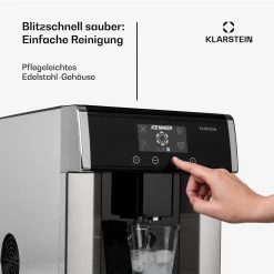 Eiszeit Eiswürfelmaschine Edelstahl 3 Eiswürfelgrößen Silber 14 Eiszeit Eiswürfelmaschine Edelstahl 3 Eiswürfelgrößen Silber -Klarstein 10033478 de 0006 usp
