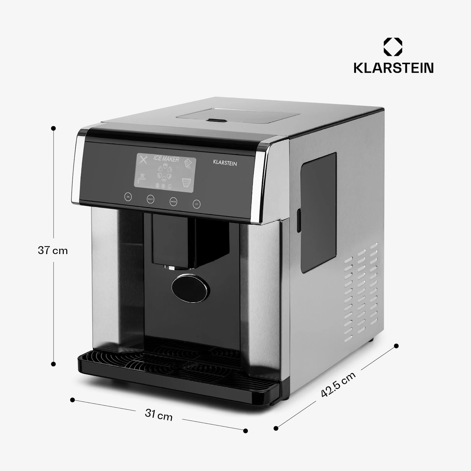 Eiszeit Eiswürfelmaschine Edelstahl 3 Eiswürfelgrößen Silber 9 Eiszeit Eiswürfelmaschine Edelstahl 3 Eiswürfelgrößen Silber – Bild 7