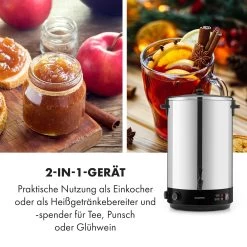 KonfiStar 50 Einkochautomat Getränkespender 2500W 50L Edelstahl 18 KonfiStar 50 Einkochautomat Getränkespender 2500W 50L Edelstahl -Klarstein 10033525 de 0007 logo