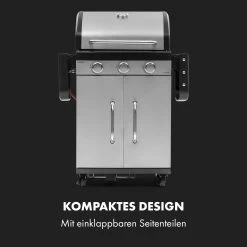 Gazooka 3.0T BBQ Grill 3x3kW Brenner 4 Rollen Edelstahl -Klarstein 10033533 de 0003 logo