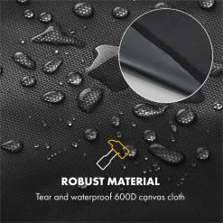 Gazooka 3.0T Wetterschutzhaube 600D Canvas 30/70% PE/PVC Schwarz -Klarstein 10033536 yy 0005 logo Klarstein Gazooka 3 0T Wetterschutzhaube schwarz