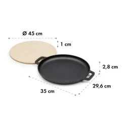 Tomahawk 3.1 S Brat & Back-Set Pfanne Pizzastein Ø29 Cm -Klarstein 10033568 yy 0006 logo Klarstein Tomahawk Brat and Back Set