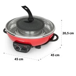 Szechuan Hot Pot Und Grillplatte 5l Vol. 1350 W, 600 W Rot -Klarstein 10033779 yy 0009 logo