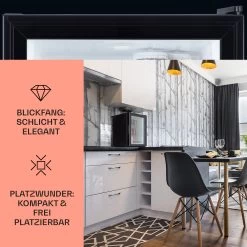 Brooklyn 42 Mini-Kühlschrank Glastür LED Ablage -Klarstein 10033821 DE 0003 usp