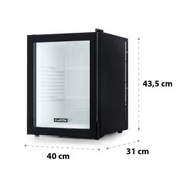 Brooklyn 42 Mini-Kühlschrank Glastür LED Ablage -Klarstein 10033821 yy 0009 dimensions