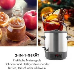 Lady Marmalade Einkochautomat Getränkespender 27L 100°C 12h Edelstahl -Klarstein 10033825 de 0003 logo