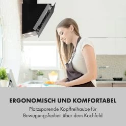 Alina Dunstabzugshaube 90cm 600 M³/h LED-Display Ambientelicht Schwarz -Klarstein 10034106 de 0008 logo