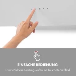 Alina Dunstabzugshaube 90 Cm 600 M³/h Ambientelicht Glasfront Weiß -Klarstein 10034107 de 0004 logo