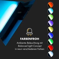 Alina Dunstabzugshaube 90 Cm 600 M³/h Ambientelicht Glasfront Weiß -Klarstein 10034107 de 0006 logo