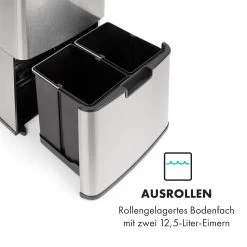 Touchless Müllsammler Sensor 72L 4 Behälter ABS PP Edelstahl Gebürstet -Klarstein 10034128 de 0005 logo