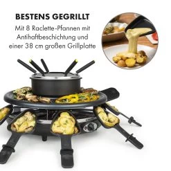 Fonduelette Raclette Und Fondue 1350W 1 Liter 38 Cm Ø Für 8 Personen -Klarstein 10034138 de 0003 logo