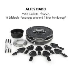 Fonduelette Raclette Und Fondue 1350W 1 Liter 38 Cm Ø Für 8 Personen -Klarstein 10034138 de 0006 logo