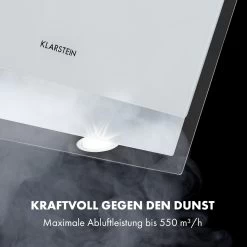 Mirage 60 Dunstabzugshaube 550 M³/h Touch-Panel Ambient EEC A++ Weiß 15 Mirage 60 Dunstabzugshaube 550 M³/h Touch-Panel Ambient EEC A++ Weiß -Klarstein 10034151 de 0003 logo