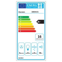 Mirage 60 Dunstabzugshaube 550 M³/h Touch-Panel Ambient EEC A++ Weiß 23 Mirage 60 Dunstabzugshaube 550 M³/h Touch-Panel Ambient EEC A++ Weiß -Klarstein 10034151 energy label