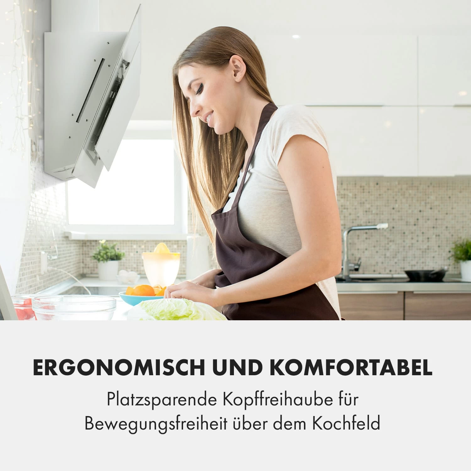 Mirage 90 Dunstabzugshaube 550 M³/h Touch-Panel Ambient EEC A++ Weiß 9 Mirage 90 Dunstabzugshaube 550 M³/h Touch-Panel Ambient EEC A++ Weiß – Bild 7