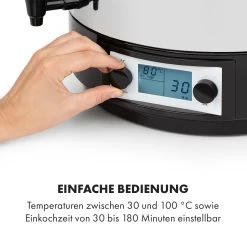 KonfiStar 50 Digital Einkocher Getränkespender 2500W 50L 100°C 180min -Klarstein 10034240 de 0004 logo