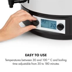KonfiStar 60 Digital Einkocher Getränkespender 2500W 60L 100°C 180min -Klarstein 10034241 yy 0004 logo Digital Food Preserver 60L