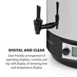 KonfiStar 60 Digital Einkocher Getränkespender 2500W 60L 100°C 180min -Klarstein 10034241 yy 0006 logo Digital Food Preserver 60L