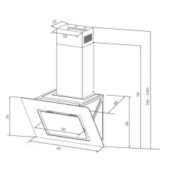 Sofia 60 Dunstabzugshaube Kopffrei 300 M³/h Touch-Control Glasfront -Klarstein 10034259 yy 0010 logo Klarstein Sofia 60 Dunstabzugshaube 60cm weiss