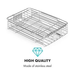 AeroVital Cube Chef Heißluftfritteuse Steak-Käfig Zubehör Edelstahl -Klarstein 10034408 yy 0004 logo Klarstein AeroVital Cube Chef Steak Kaefig