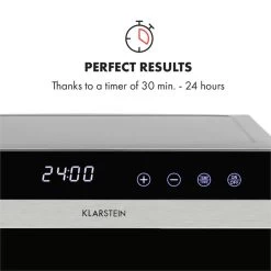 Flavour Dry Dörrautomat Temperatur: 35 - 75 °C Digitaler Thermostat -Klarstein 10034423 yy 0006 logo Klarstein Flavour Dry Doerrautomat schwarz