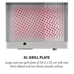 Grillmeile 3000GR Elektrogrill 3000W 54,5x35cm Glatt/geriffelt -Klarstein 10034448 yy 0004 logo Klarstein Grillmeile 3000GR Pro Grill glatt geriffelt