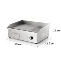Grillmeile 3000GR Elektrogrill 3000W 54,5x35cm Glatt/geriffelt -Klarstein 10034448 yy 0009 logo Klarstein Grillmeile 3000GR Pro Grill glatt geriffelt