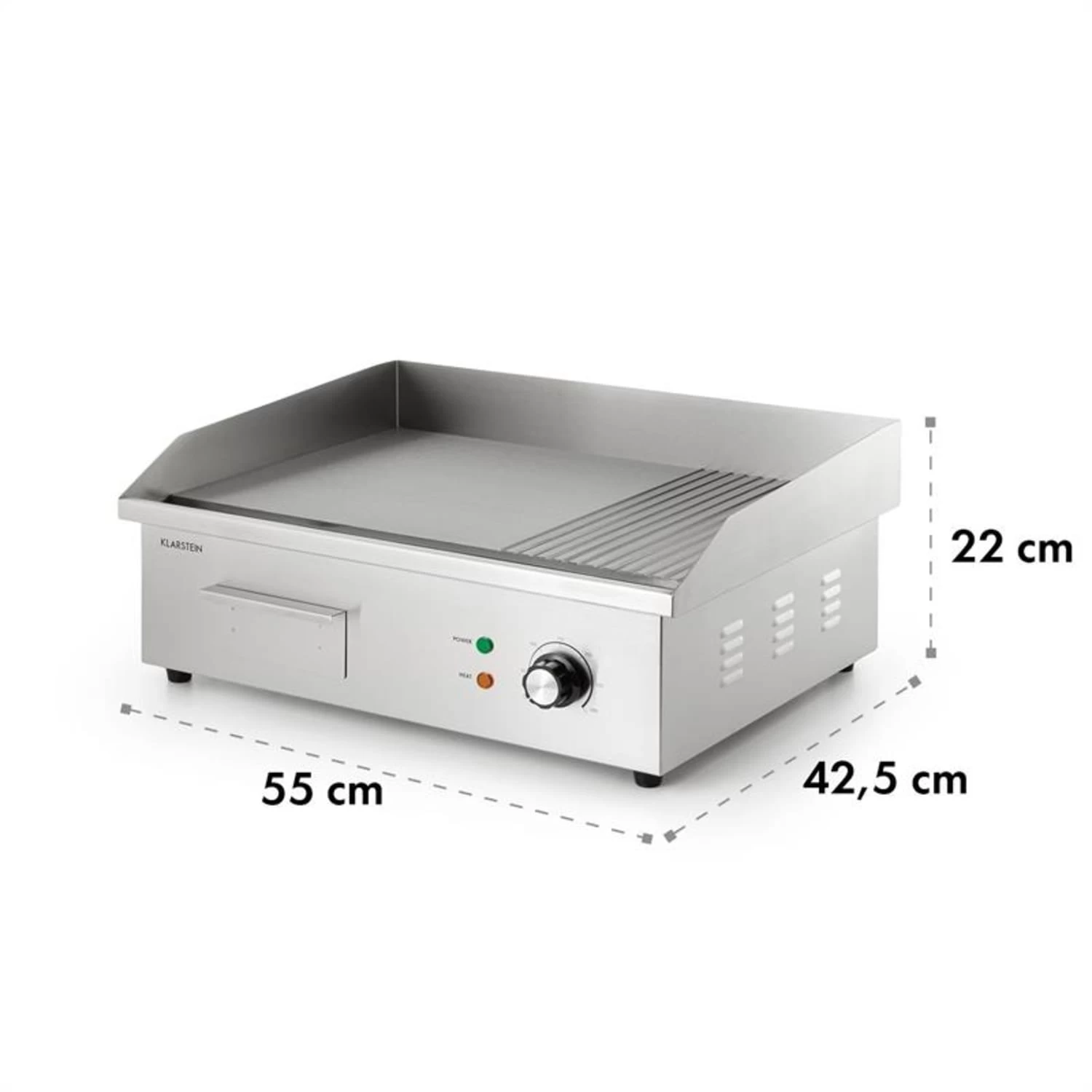 Grillmeile 3000GR Elektrogrill 3000W 54,5x35cm Glatt/geriffelt – Bild 9