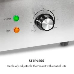 Grillmeile 3000R Elektrogrill 3000W Platte 54,5x35cm Geriffelt -Klarstein 10034449 yy 0003 logo Klarstein Grillmeile 3000R Pro Grill geriffelt