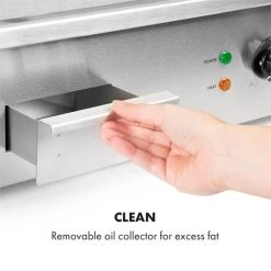 Grillmeile 3000R Elektrogrill 3000W Platte 54,5x35cm Geriffelt -Klarstein 10034449 yy 0007 logo Klarstein Grillmeile 3000R Pro Grill geriffelt