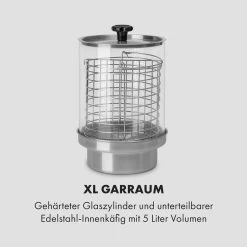 Wurstfabrik 450 Hot Dog Maker 450W 5L 30-100°C Glas Edelstahl -Klarstein 10034450 de 0004 logo