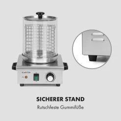 Wurstfabrik 450 Hot Dog Maker 450W 5L 30-100°C Glas Edelstahl -Klarstein 10034450 de 0007 logo