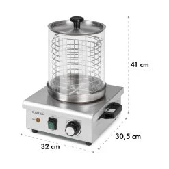 Wurstfabrik 450 Hot Dog Maker 450W 5L 30-100°C Glas Edelstahl -Klarstein 10034450 yy 0009 logo