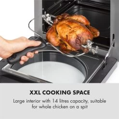 AeroVital Easy Touch Heißluftfritteuse 1700W 14l Timer 16 Programme Metallic / Schwarz -Klarstein 10034451 yy 0004 logo Klarstein AeroVital easy touch Heissluftfritteuse